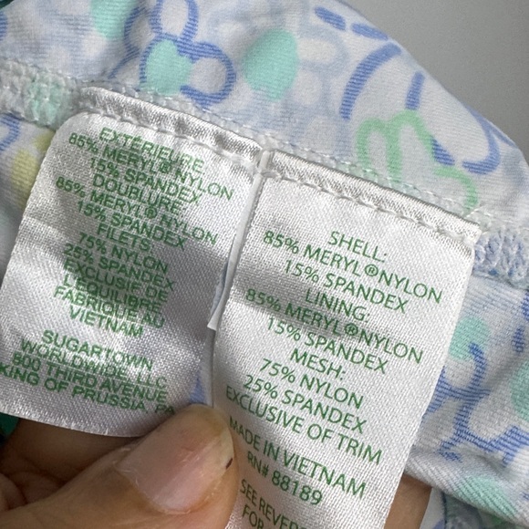 Lilly Pulitzer luxletic Blue and Green Floral Top with Knotted Detail - Picture 5 of 6